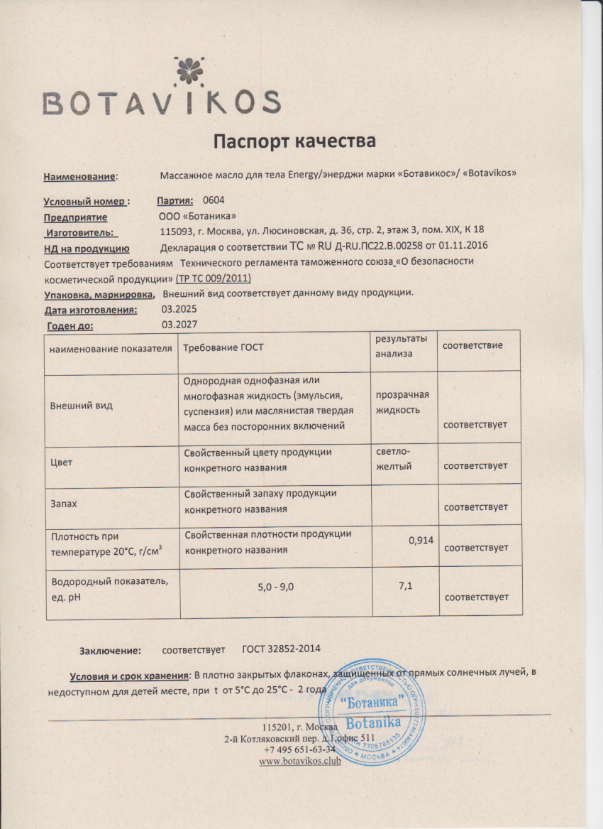Паспорт №032025
